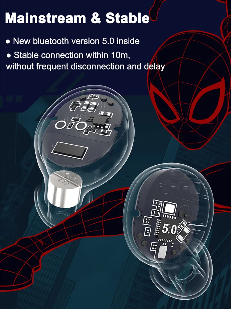 Marvel сертифицированные оригинальные TWS наушники Человек-паук беспроводные Bluetooth