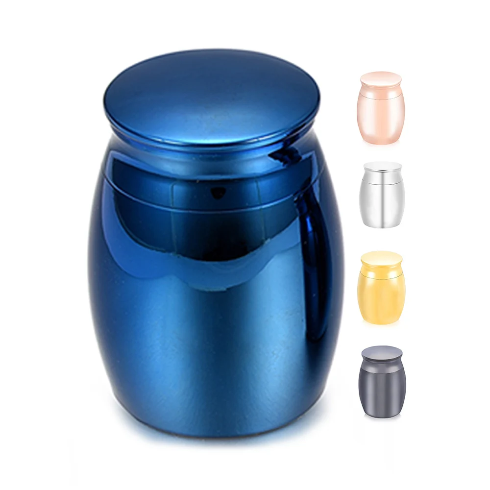 

Маленькая алюминиевая урна для кремации «аквариус»-на выбор 5 цветов-подходит под руку, металлический сувенир для похорон