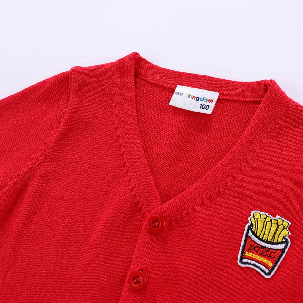 

Mudkingdom Little Boys Girls Cardigan Sweaters Cute Cartoon Pattern Autumn Knitted Tops