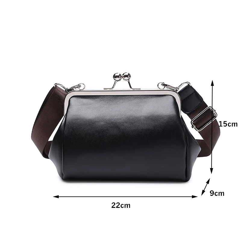 

New 2021 Bags For Women Casual Viantage Clip Shoulder Bags With Wide Strap Female Designer Handbag Crossbody Bags And Purse