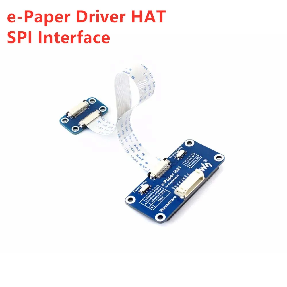 e-Paper Driver HAT Плата драйвера/шляпа для E-ink, электронная бумага: SPI интерфейс, WiFi, 2G/NB-IoT. Шляпа ESP8266, ESP32, NB-IoT/GPRS - Комплект: e-Paper Driver HAT