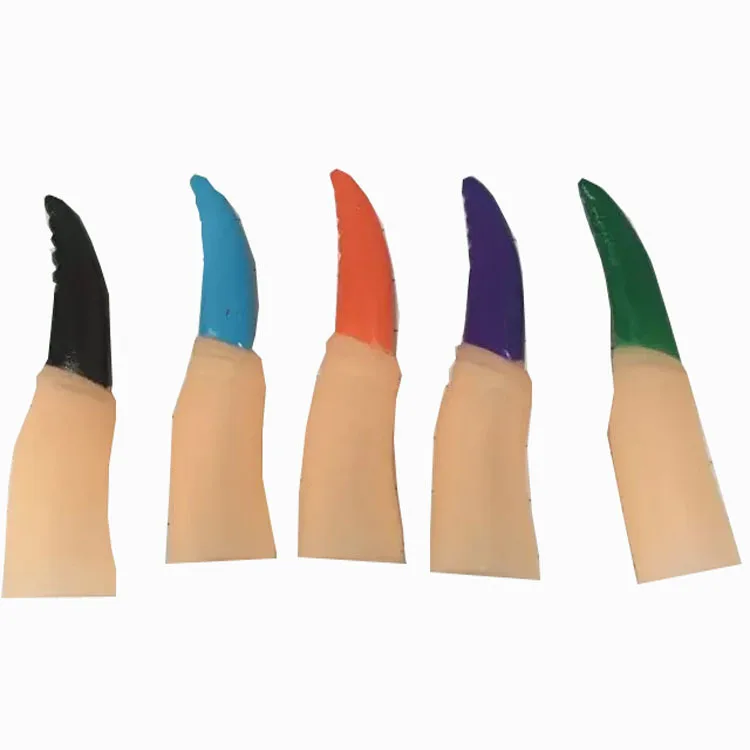 

PVC Plastic Fake Finger Halloween Ball Supplies Props 6*1.5cm Party Dress up Witch Stall Long Plastic fake Finger Gift