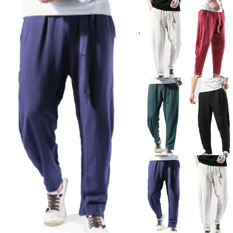 

Mens Pants Fashion Summer Harem Pants Loose Trousers Casual Baggy Clothing Sports Jogger Trousers Streetwear Pants