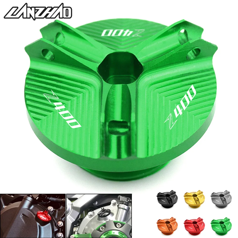 

CNC алюминиевый двигатель мотоцикла топливная Крышка Заглушка бака масла крышка M20 * 2,5 для Kawasaki Z400 2017-2019 зеленый оранжевый черный золотой