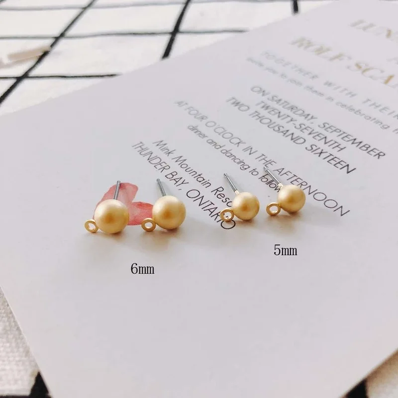 

Yajin Stud earring 5mm 6mm earrings made of hanging accessories materials jewelry findings