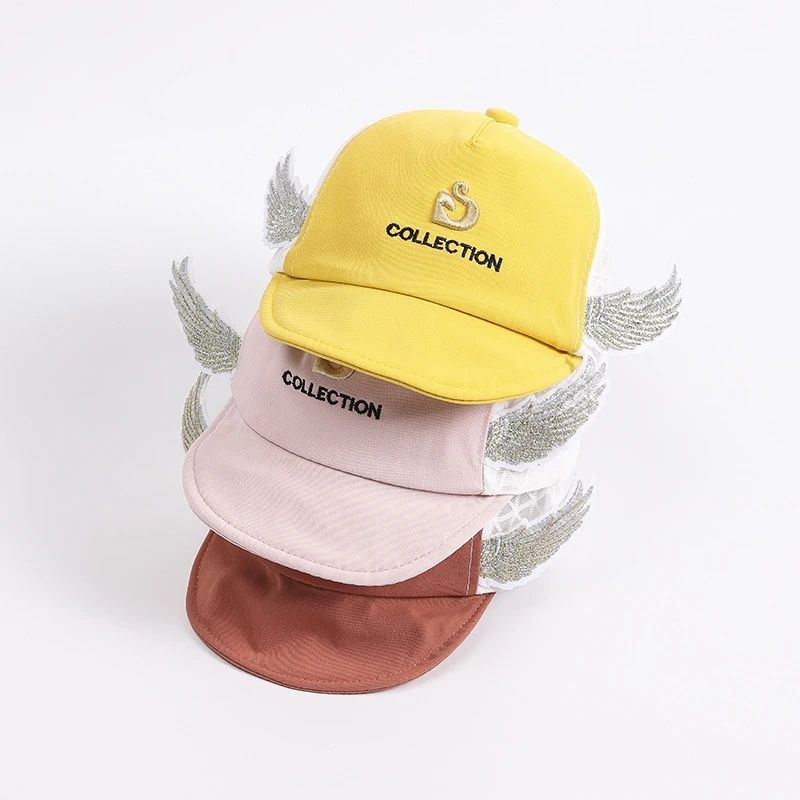 

Baby Sun Hat Summer Leisure Children's Baseball Cap Handsome Angel Wing Peak Cap Fashion Wild Sunscreen Net Cap