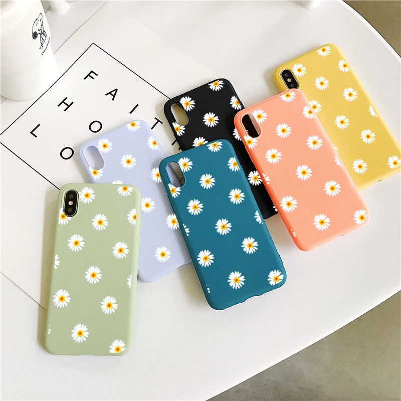 

Daisy Flower Phone Case For Huawei P40 Lite E P30 P20 P10 Mate 10 20 30 Lite Pro Plus P Smart 2020 Y6 Y7 Y9 2019 S Z Soft Fundas