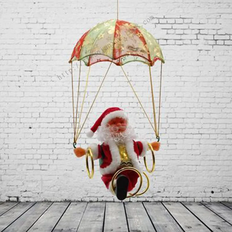 

Parachute Climbing Rope Ladder Santa Claus Outdoor Santa Claus Doll Figure Pendant New Year Decor Christmas Decorations Toys