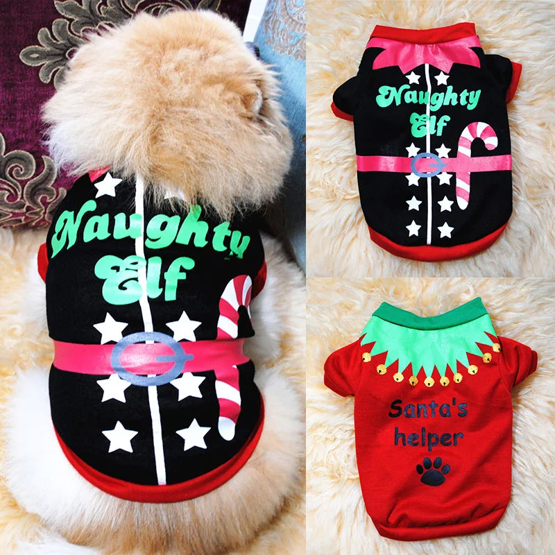 

Durable Christmas Costume Short Sleeve clothes Winter Dog Sweater Soft Dog Shirt Comfortable Cute Puppy Dog Accessory Dog Clothe