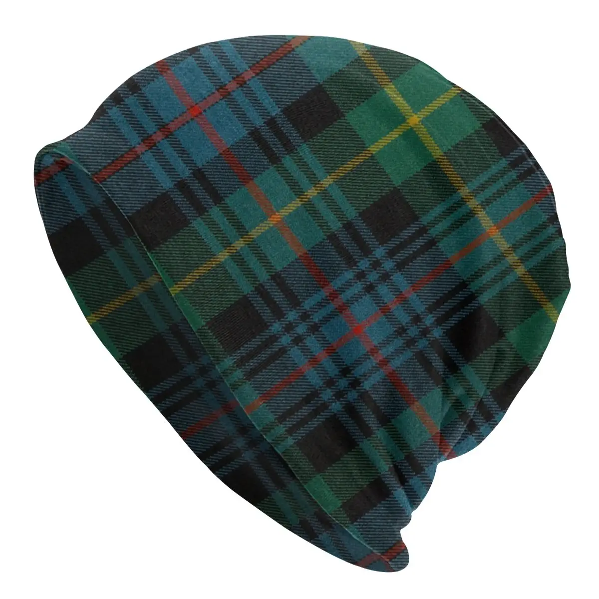 

Winter Warm Bonnet Homme Knitted Hats Cool Fashion Green Tartan Plaid Beanie Cap Outdoor Gingham Beanies Caps For Men Women