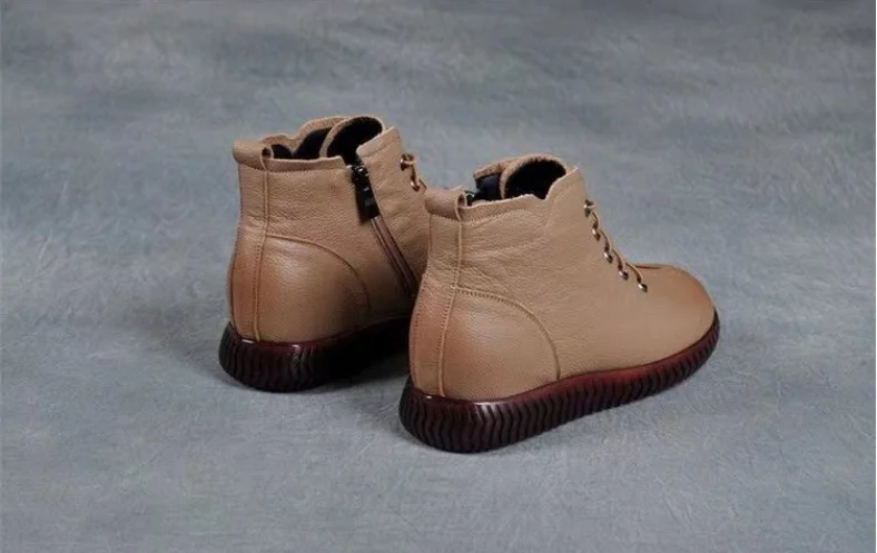 Кожаные туфли на плоской подошве со шнуровкой | Обувь