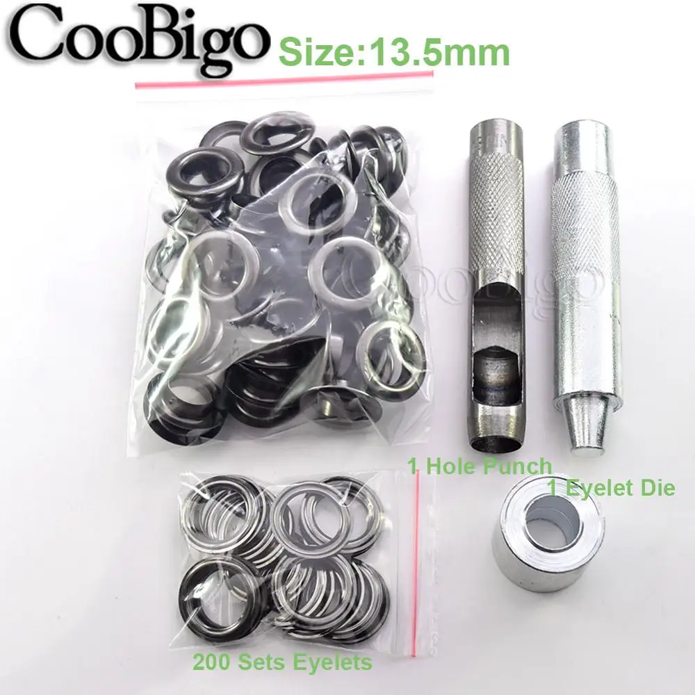 200 комплектов металлических люверсов дырокол инструмент для наружного тента