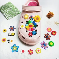 1 pcs flowers shoe charms colorful flowers sunflower adorable shoe buckles ornament accessories for croc jibz gifts