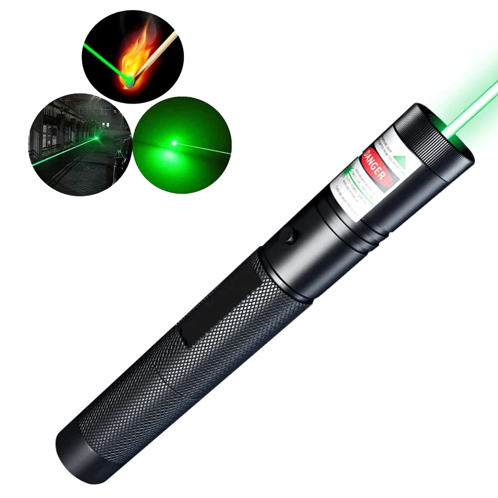 

Hunting 532nm 5mw Green Laser Sight 301 Pointer High Powerful Adjustable Focus Lazer Red Lasers Pen Burning Match (No Battery)