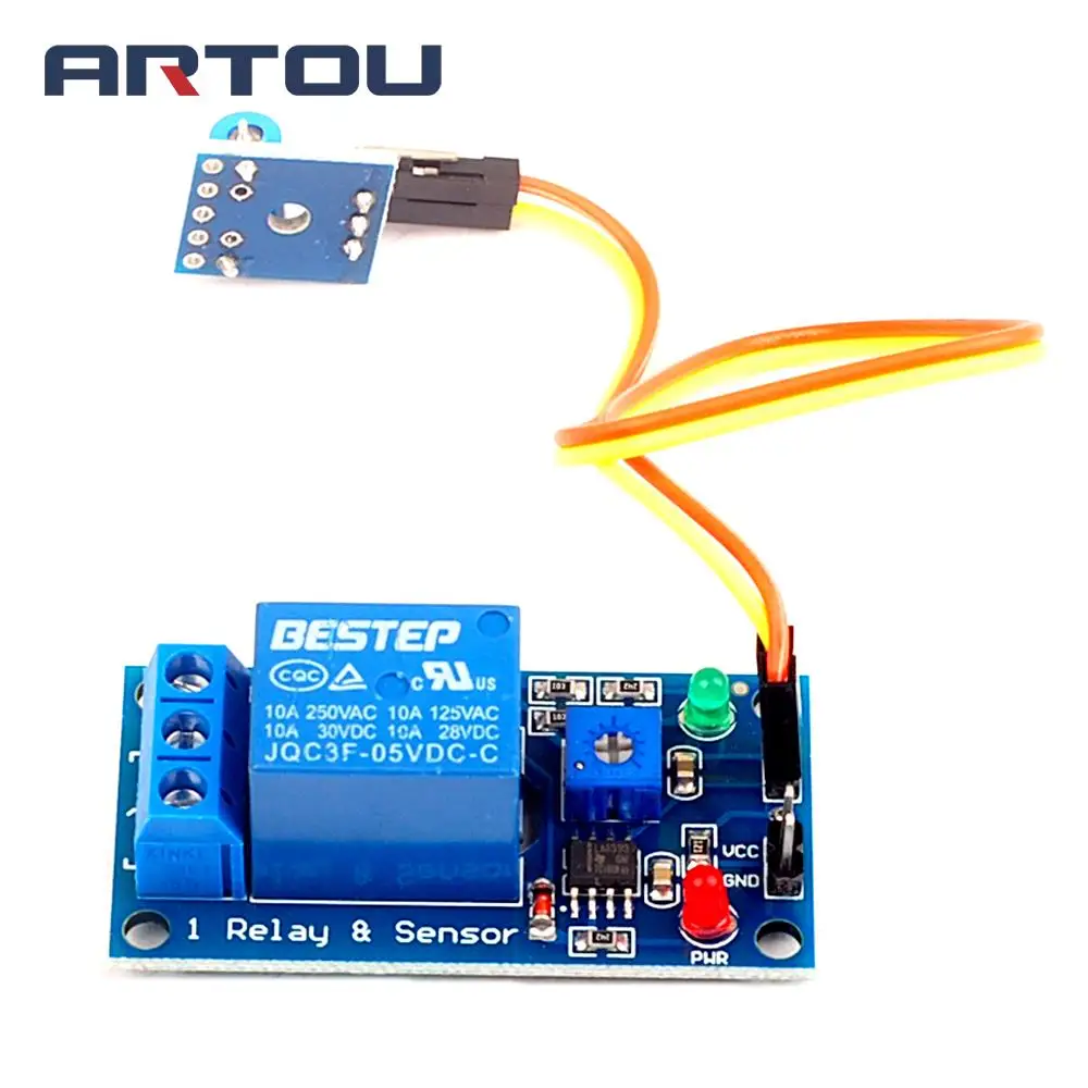 5PCS 1 Channel 5V Relay Module Vibration Sensor Alarm Trigger for Household Appliance Control | Электронные компоненты и