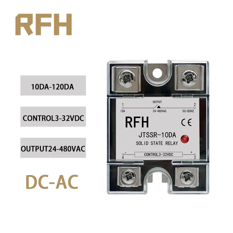 Однофазное DC управление AC SSR-10DA 25DA 40DA 60DA 80DA 100DA 120DA твердотельное реле |
