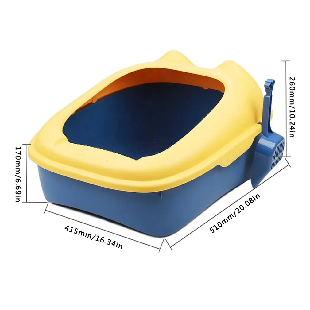 

New Cat Litter Box Semi-Closed Deodorant Pet Toilet with Shovel High Capacity Cat Litter Box High-Side Splash-Proof Pet Supplies