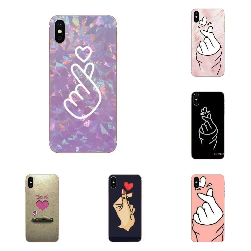 Мягкий защитный чехол милый корейский палец сердце для Xiaomi Redmi Mi 4 7A 9T K20 CC9 CC9e Note 7 9