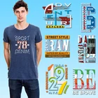 Нашивка из ПВХ с простыми буквами, цветными надписями, недорогая, Термочувствительная, для глажки, наклейки на одежду