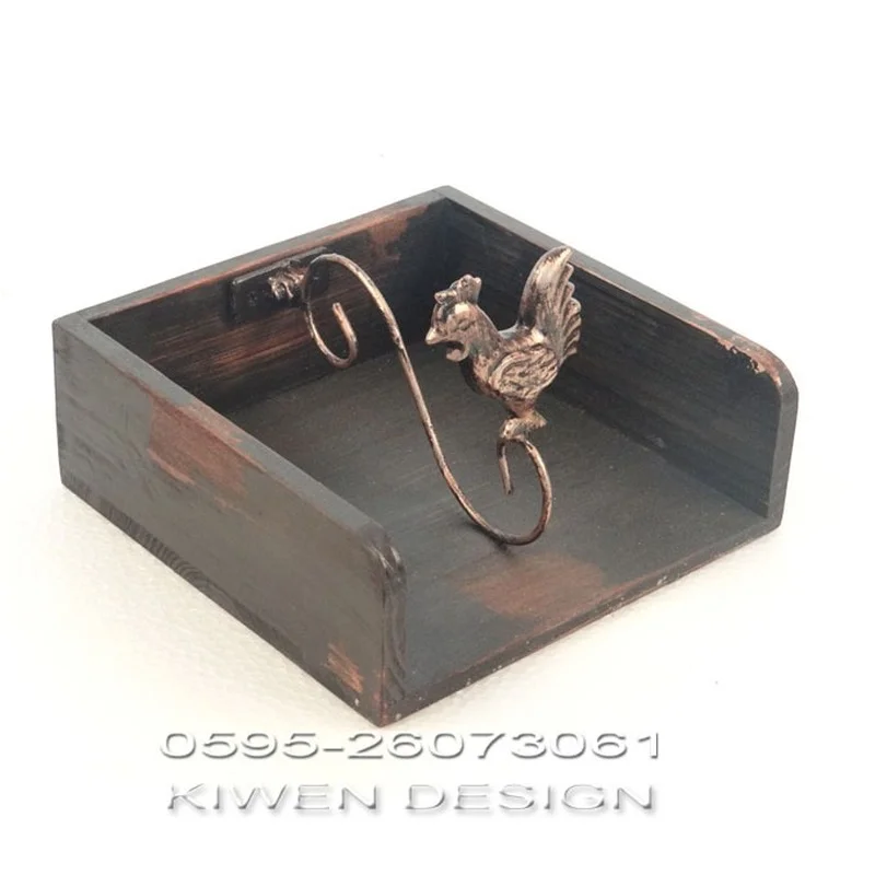 Деревянная квадратная коробка для салфеток с животными милый держатель поднос