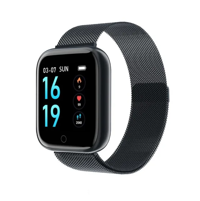 Женские Смарт-часы P68 P70, Bluetooth, умные часы, кровяное давление, кислородный пульсометр, спортивные Смарт-часы для Apple iPhone IOS - Цвет: Steel black