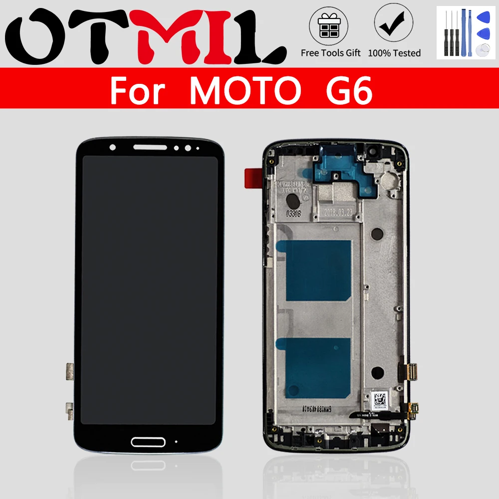 Оригинальный 5 7 &quotс ЖК дисплеем для Motorola Moto G6 дисплей сенсорный экран с рамкой