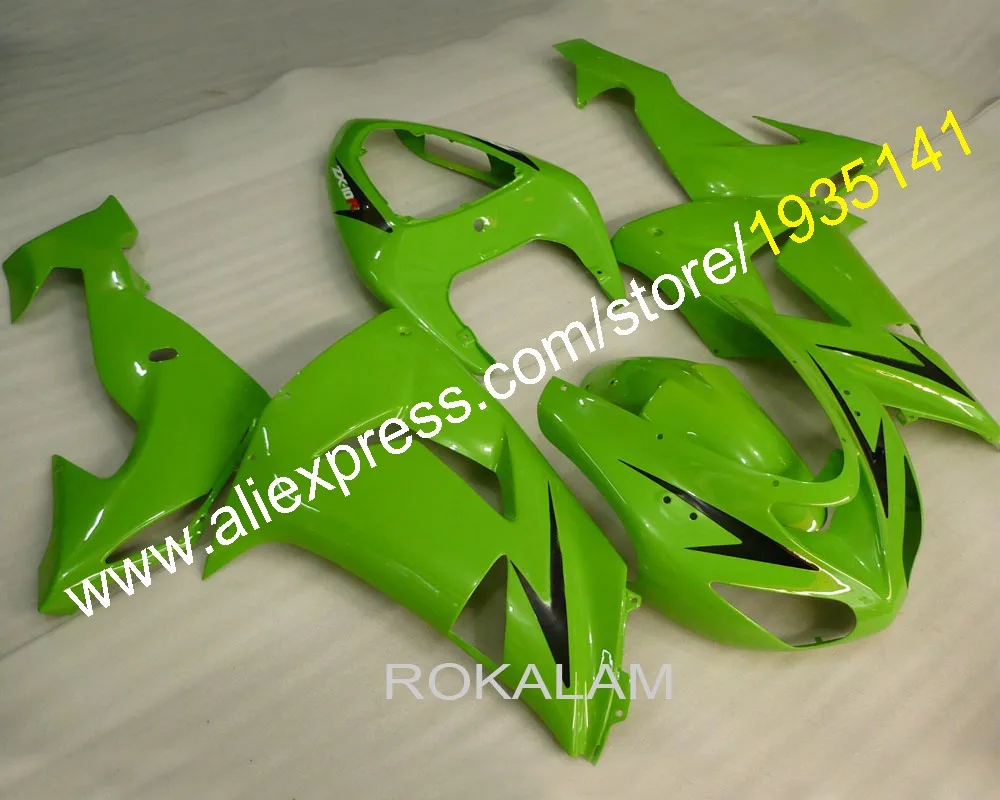 

Для Kawasaki NINJA ZX10R 06 07 детали ZX-10R 2006 2007 ZX 10R зеленый пластиковый комплект запасных частей обтекатель (литьё под давлением)