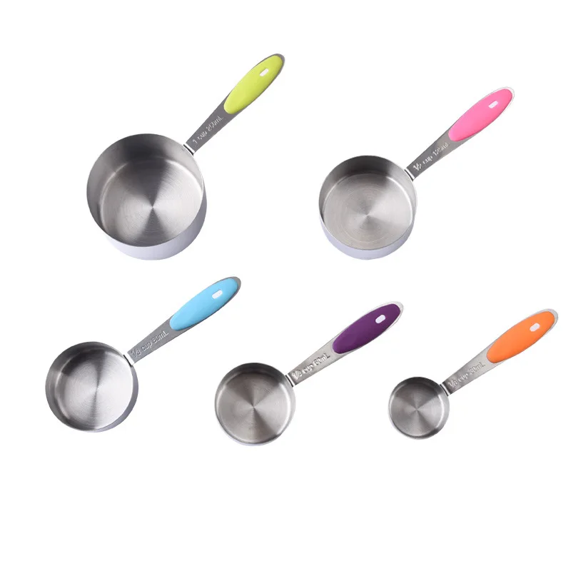 

Household Items Kitchen Scale Measuring Cup 5-Piece Measuring Cup Baking Scale Cup Stainless Steel Baking Accessories