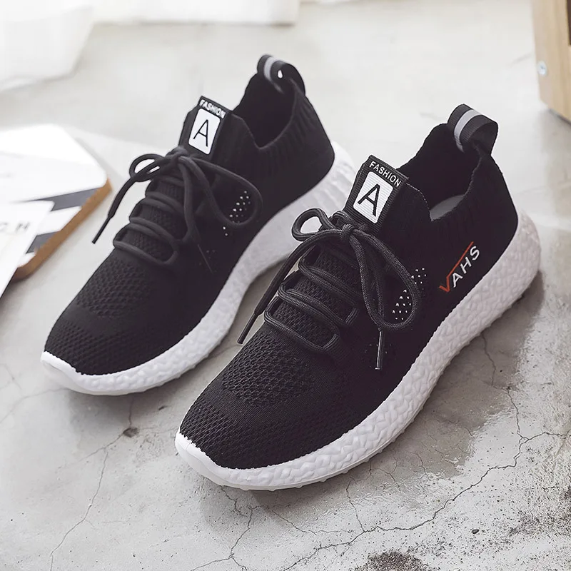 

Mesh Lace-Up Women Casual Shoes Light Breathable Flat Running Walking Non-slip Increase Height Slim Female Sport Sneakers