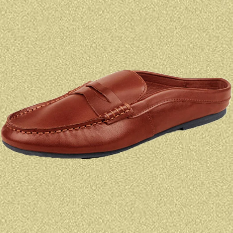 

Мужские сандалии Baotou, Модные Качественные повседневные слиперы, кожаная мужская обувь, повседневная универсальная модная мужская обувь, ве...