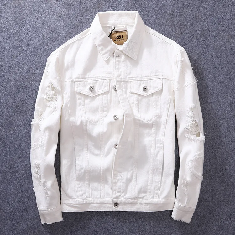 2021 пальто на осень и зиму модные джинсовые куртки для женщин в дырочку зауженные