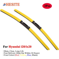 hesite colorful windshield wiper blades for hyundai i20 n e ix20 sportz coupe wrc hatchback 1 0 1 2 1 4 1 6 t gdi 2012 2014 2018