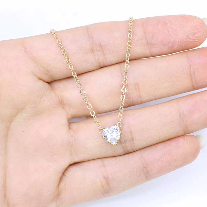 

Shiny Zircon Invisible Transparent Thin Line Simple Choker Necklace Women Jewelry Collana Kolye Bijoux Collares Collier Femme