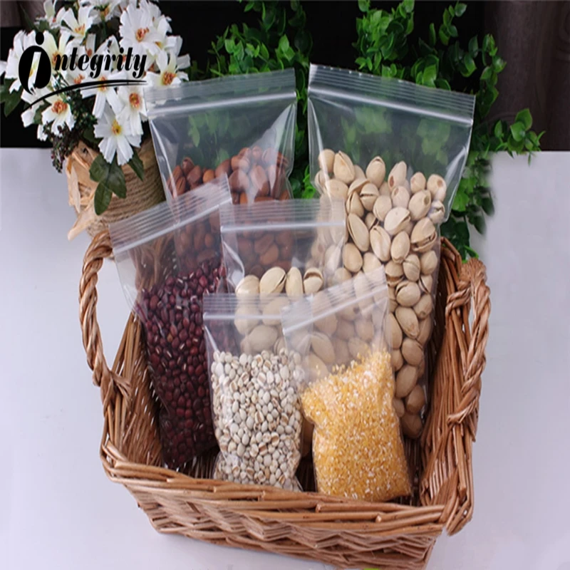 Целостность большой размер 30 ~ 200 шт прозрачный замок на молнии пластиковая