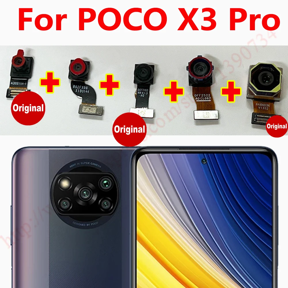 

Original Front Back Camera For Xiaomi Mi Poco X3 Pro Selfie Frontal Backside Rear Facing Camera Module Flex Repair Spare Parts