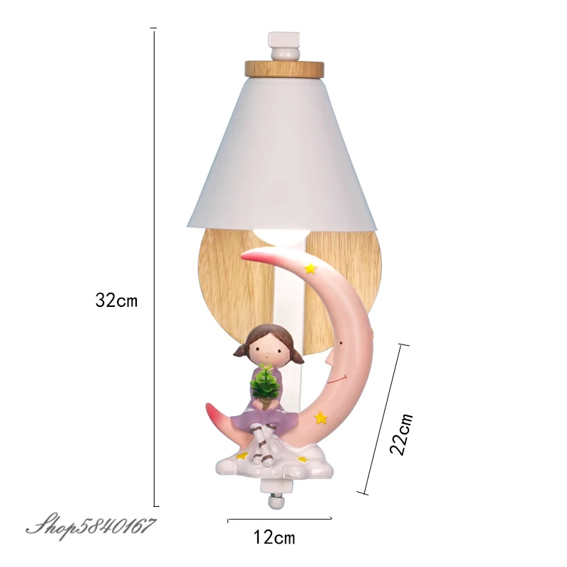 Детский Светильник в виде Луны настенные светильники для дома детей девочек