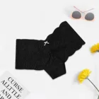 Женское невидимое нижнее белье Kawaii бант стринги спандекс промежность интимные женские сексуальные кружевные черные цветочные трусики бесшовные трусики