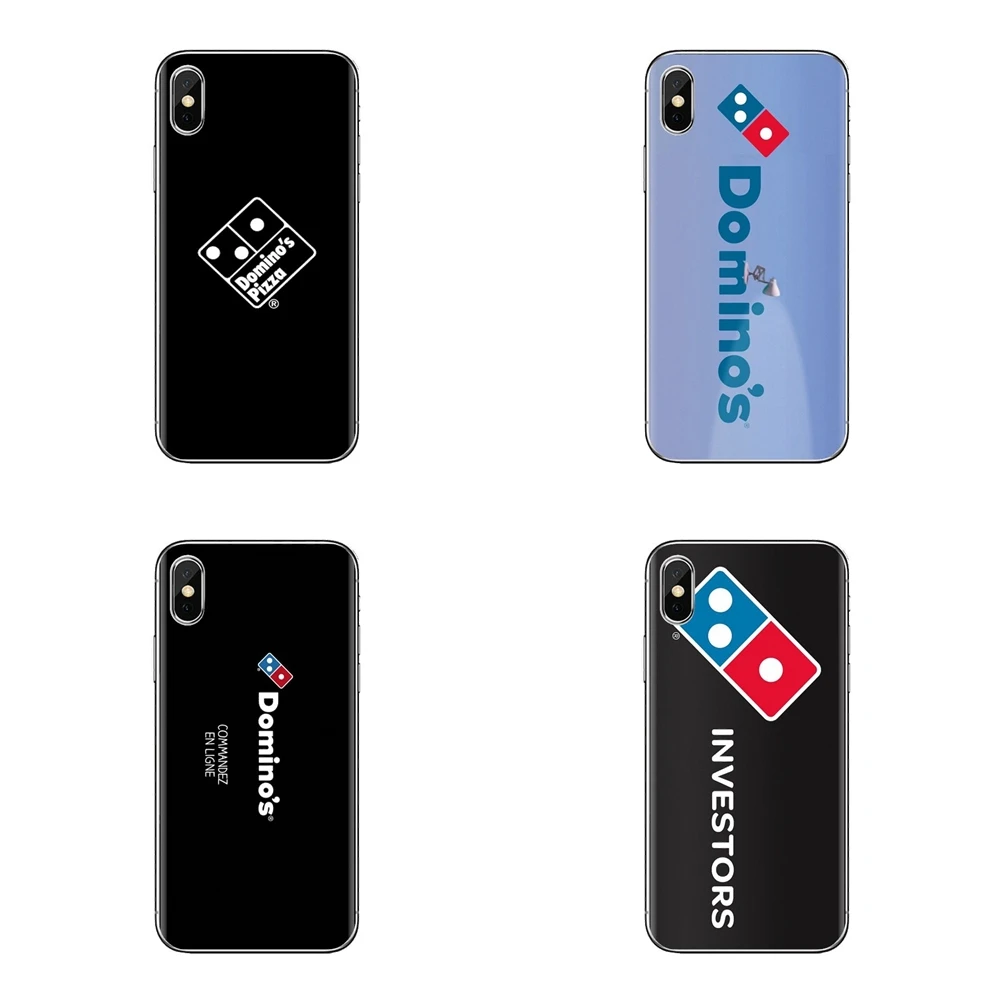 Дизайн домино пиццы логотип узор ТПУ чехлы накладки для huawei G7 G8 P7 P8 P9 P10 P20 P30 Lite Mini
