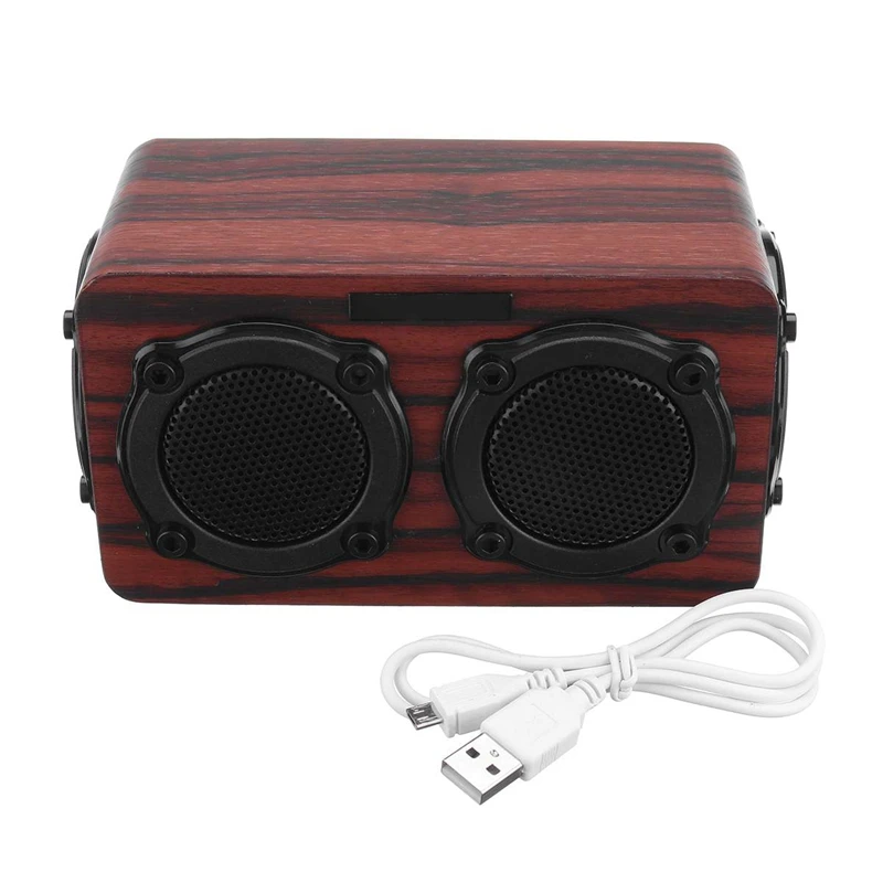 Лидер продаж беспроводная bluetooth-колонка деревянный сабвуфер аудио Hi-Fi fm-радио