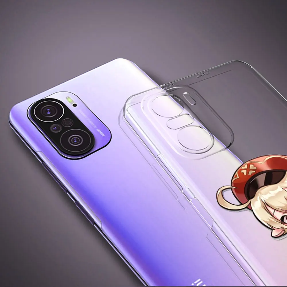 Transparent Case For Xiaomi Redmi Note 10 9S 9 8 Pro 10S 7 9C 8T 9A K40 9T 7A 8A Silicone Shell Phone Cover Genshin Impact Funda