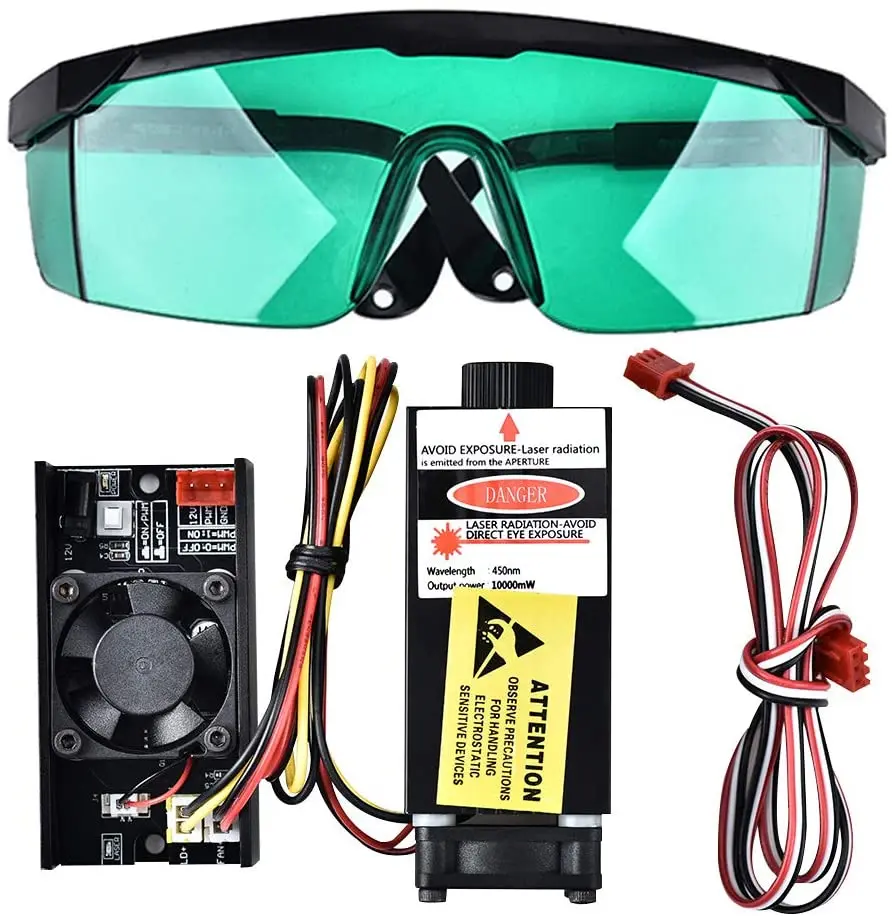 Лазерный модуль 450 нм 1000 мВт ~ 15 Вт синий лазерный гравировальный Набор для резки