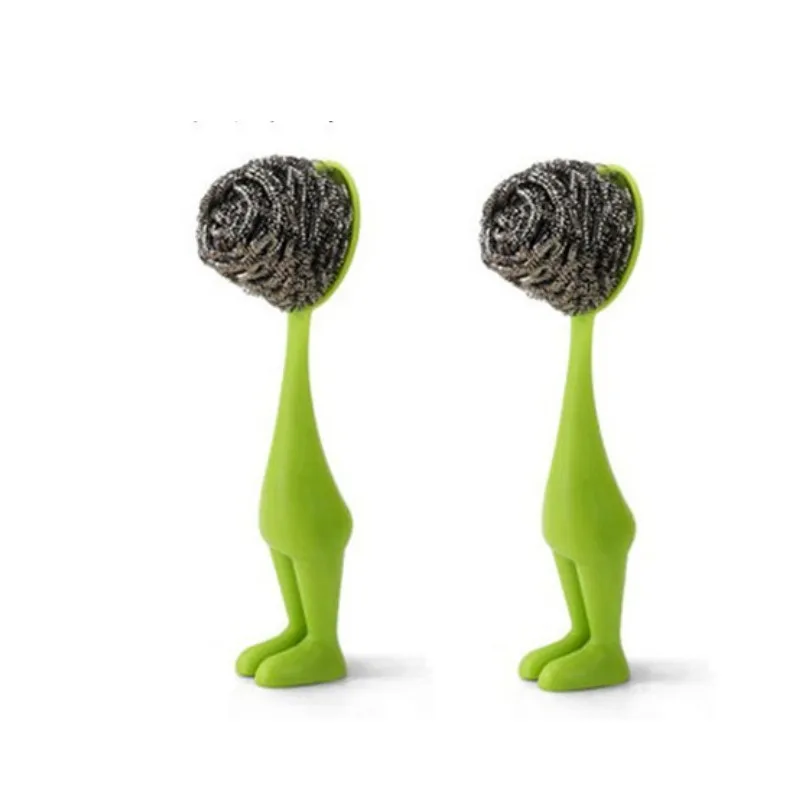 1 шт. пластиковый поддон для чистки горшков проволочный шар ручка мочалки