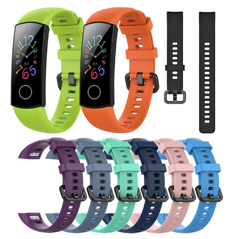Силиконовый браслет для huawei honor Band 5 Смарт-браслет Amoled Band для honor band 5 глобальная версия Correa honor band 4