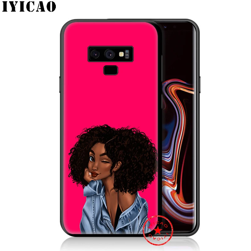 IYICAO черная девочка волшебный меланин мягкий чехол для samsung Galaxy S10e S10 S9 S8 Plus S6 S7 Edge