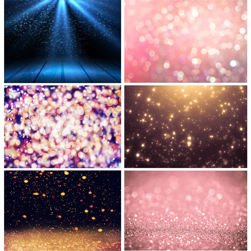 

Vinyl Abstract Bokeh Photography Backdrops Glitter Facula Light Spot Photo Background Studio Photocalls Props 21318 GBT-74