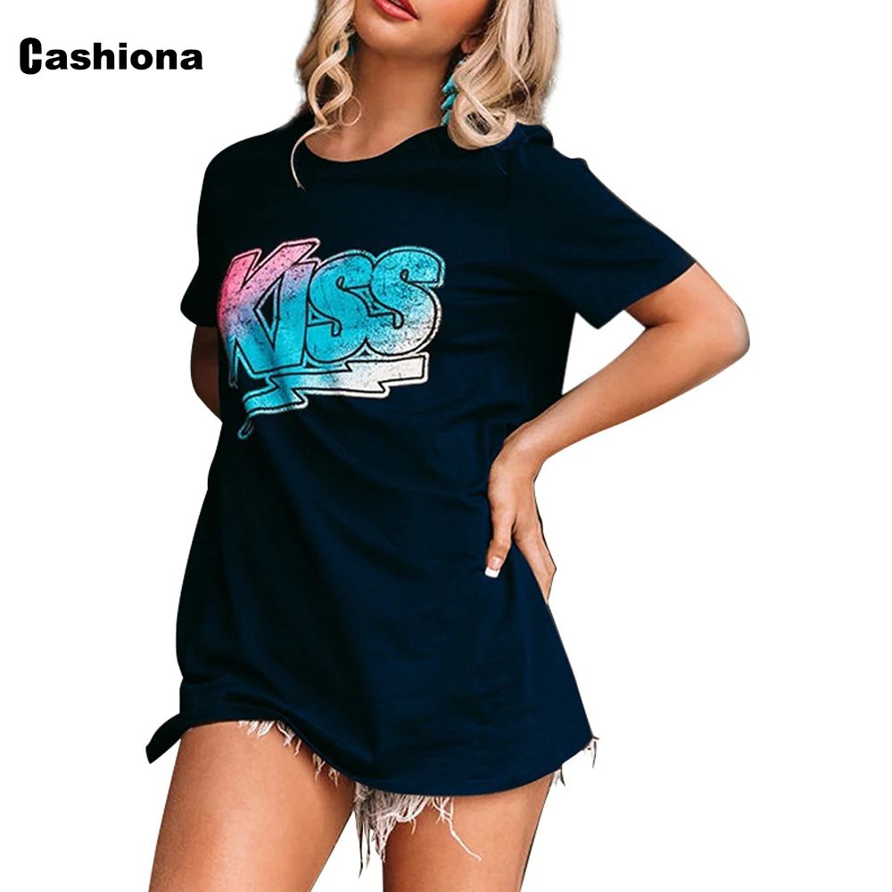 

Женская Повседневная Длинная Футболка с принтом, размеры до 5XL