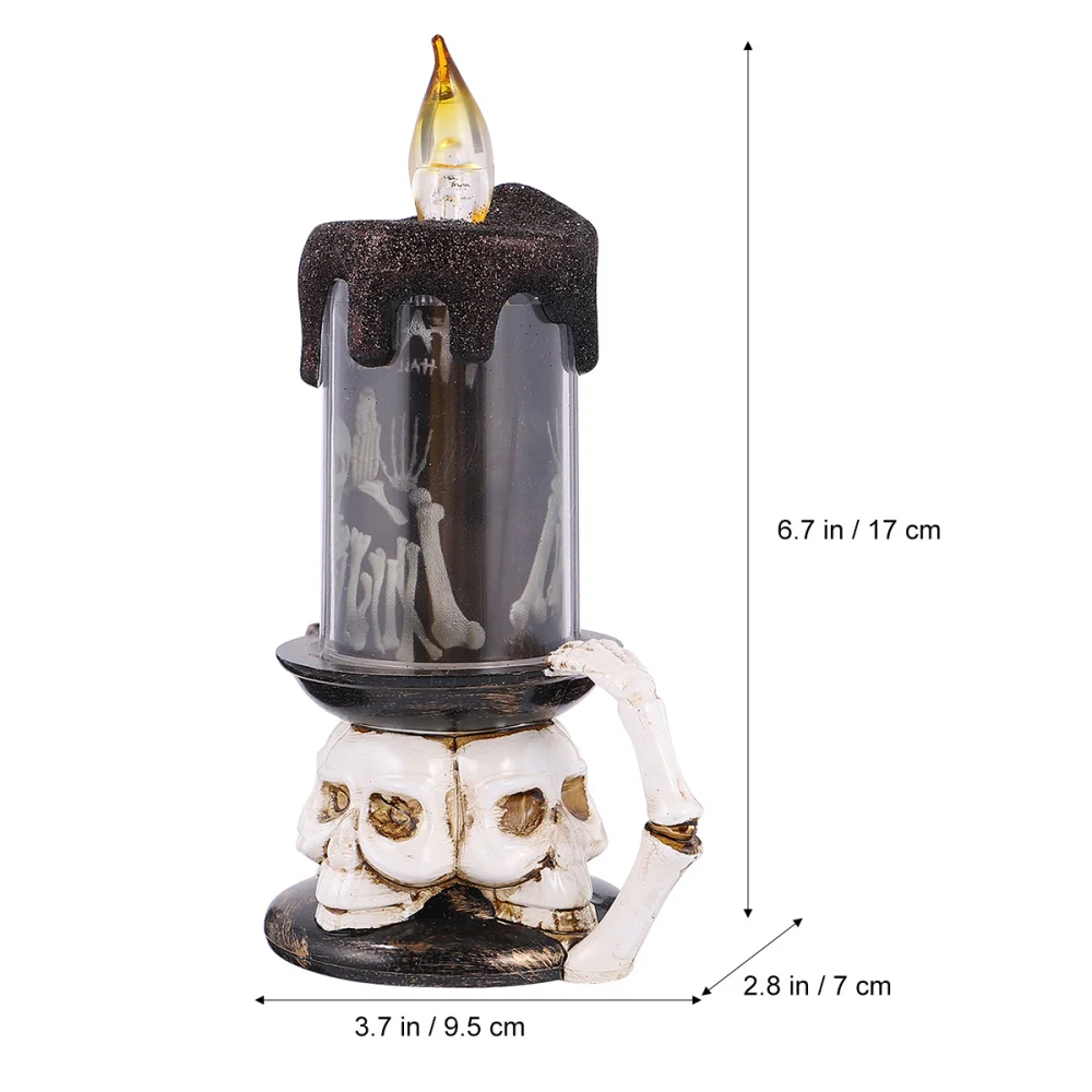 

Base Handle Melted Candle LED Lights Electronic Flameless Candles Party Decor with Button Battery for Home Banquet Hallowe