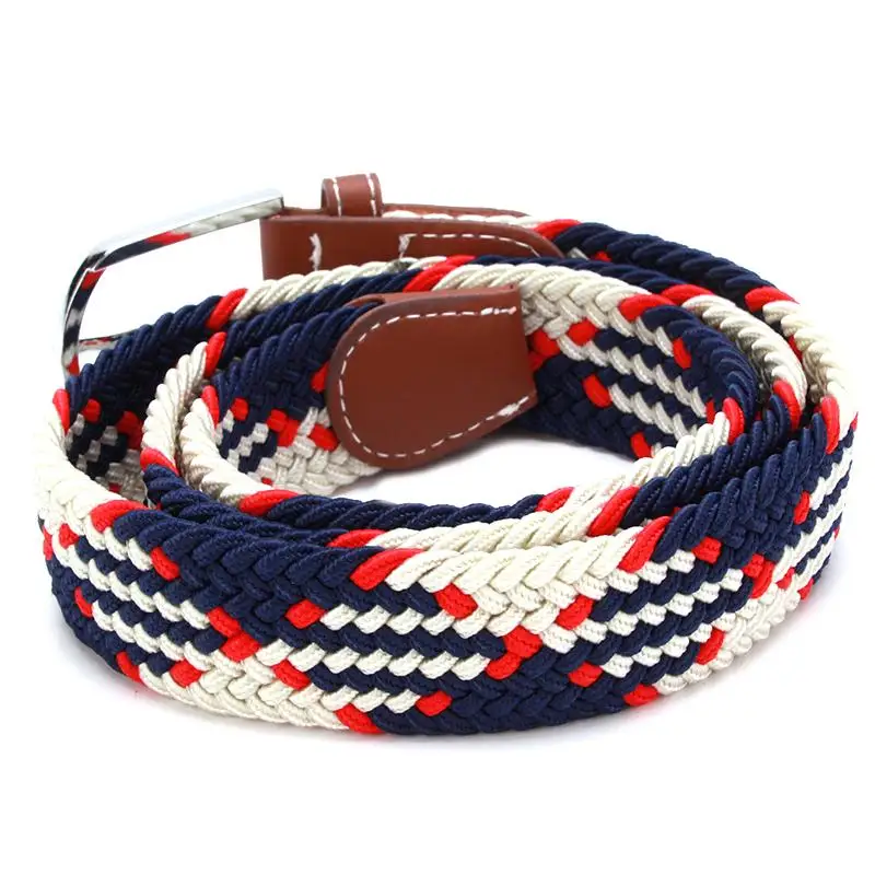 Женский Повседневный Пояс на талию эластичный пояс парусиновая Пряжка плетеные