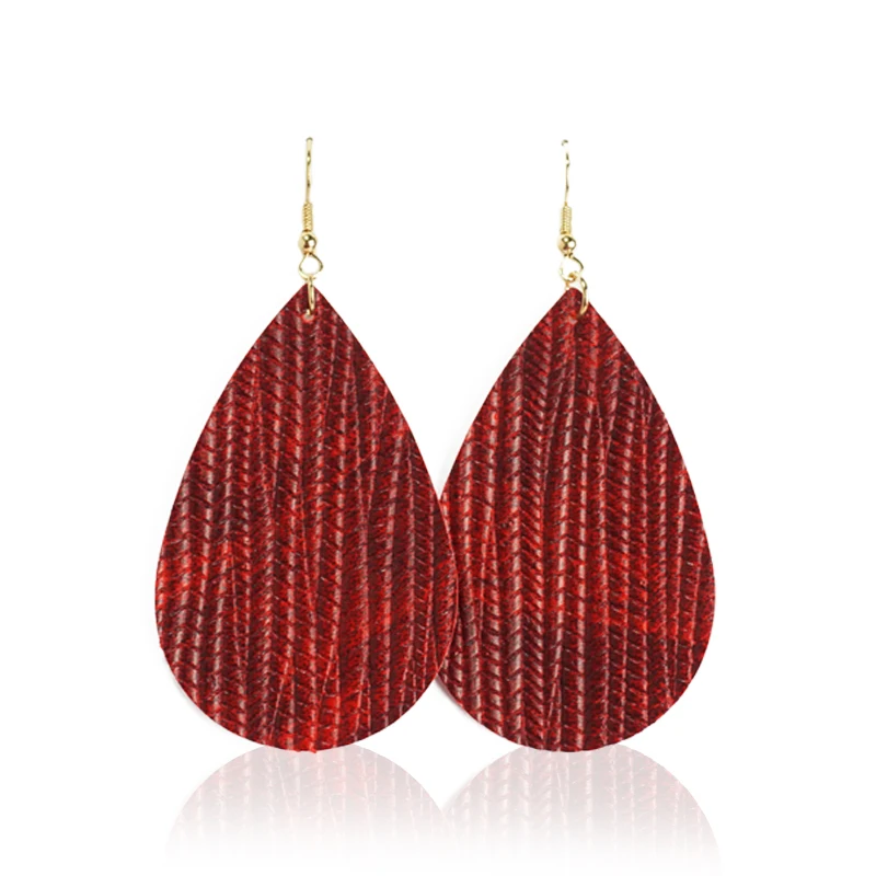 Классические Кожаные серьги Mulan Garden для женщин эффектные модные капли из