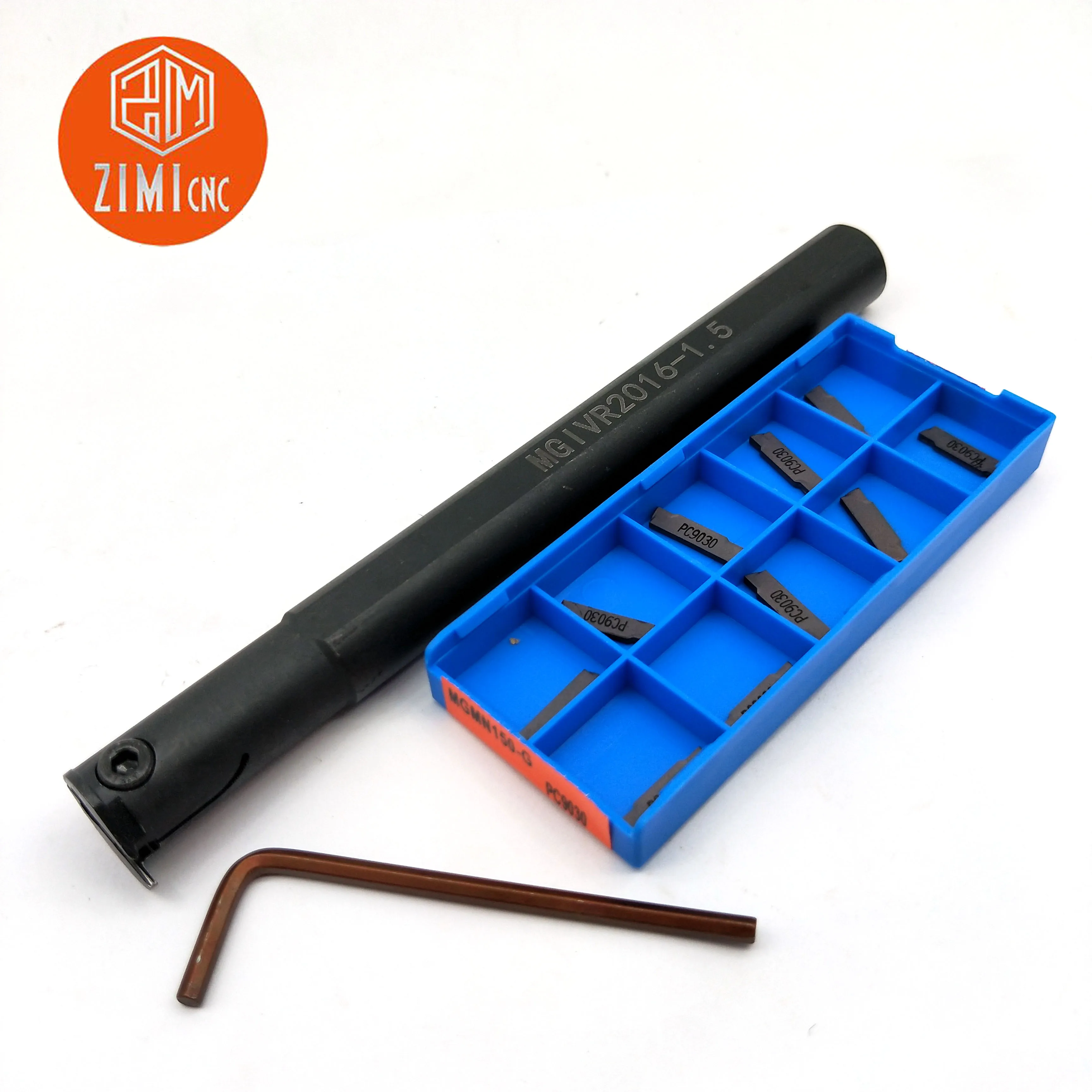 

1pcs MGIVR2016 1.5mm inner round cutter slotting handle +10pcs MGMN150-G carbide insert +1pcs wrench CNC lathe cutting kit